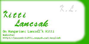 kitti lancsak business card